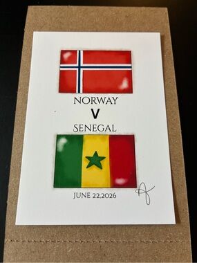 A Little Shop In NYC World Cup 2026 Norway v Senegal Mini Print (Not Inciardi)